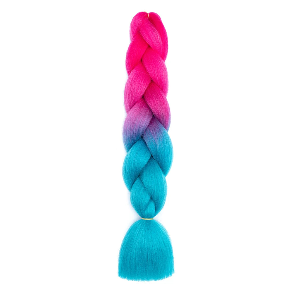 24 Inch Jumbo Braids Extensions – Synthetic Afro Ombre Kanekalon Hair for Children