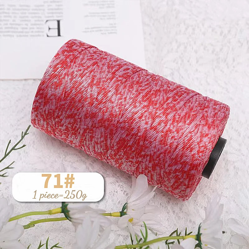 250g Lightweight Flat Ribbon Yarn – Hollow Crochet Yarn for Summer Hats, Bags & DIY Crafts