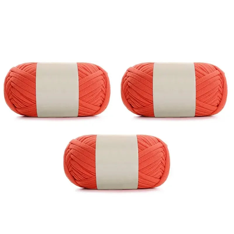 3PC 300g Thick Fabric Yarn – Soft Colored DIY Yarn for Carpets, Bags, Toys & Slippers