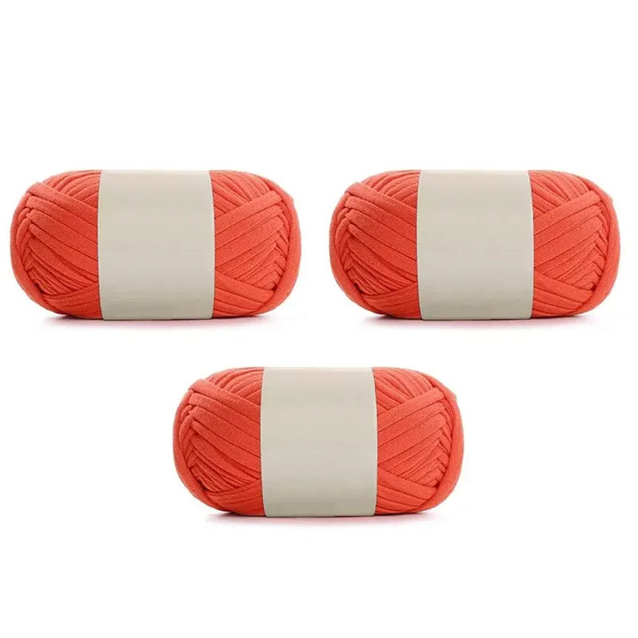 3PC 300g Thick Fabric Yarn – Soft Colored DIY Yarn for Carpets, Bags, Toys & Slippers
