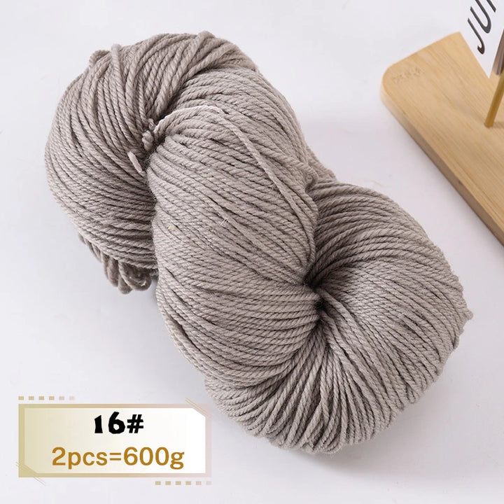 600g Thick Alpaca Wool Yarn Set (2 Pieces) – Premium Knitting Yarn for Sweaters, Scarves, Hats & DIY Crafts
