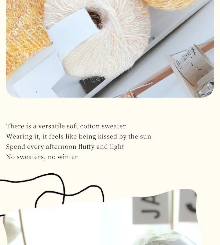 300g Bamboo Fiber Yarn – Fancy Thick & Thin Hand Knitting Yarn for Sweaters, Shawls, Hats & DIY Crafts (6pcs Pack)