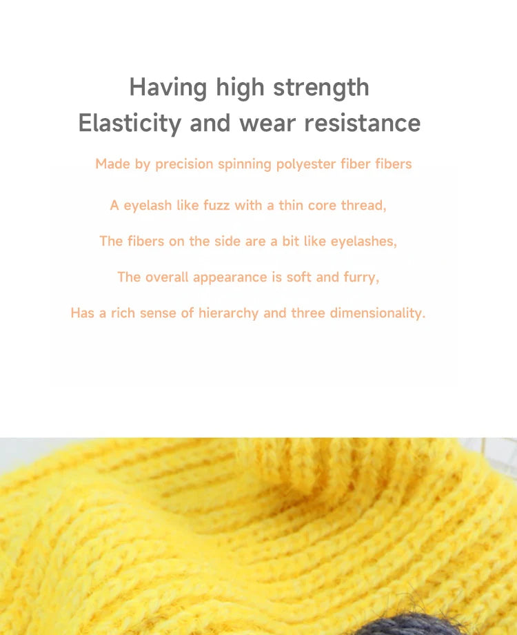 500g Soft Fluffy Bulky Yarn (5 Pack) – Hand-Knitting Yarn for Sweaters, Scarves, Coats & DIY Crafts