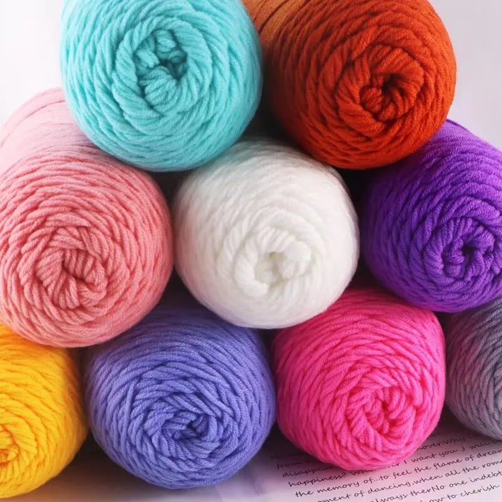 200g Soft Medium-Thick Yarn – Cozy Hand-Knitting Yarn for Sweaters, Scarves, Hats & DIY Crafts