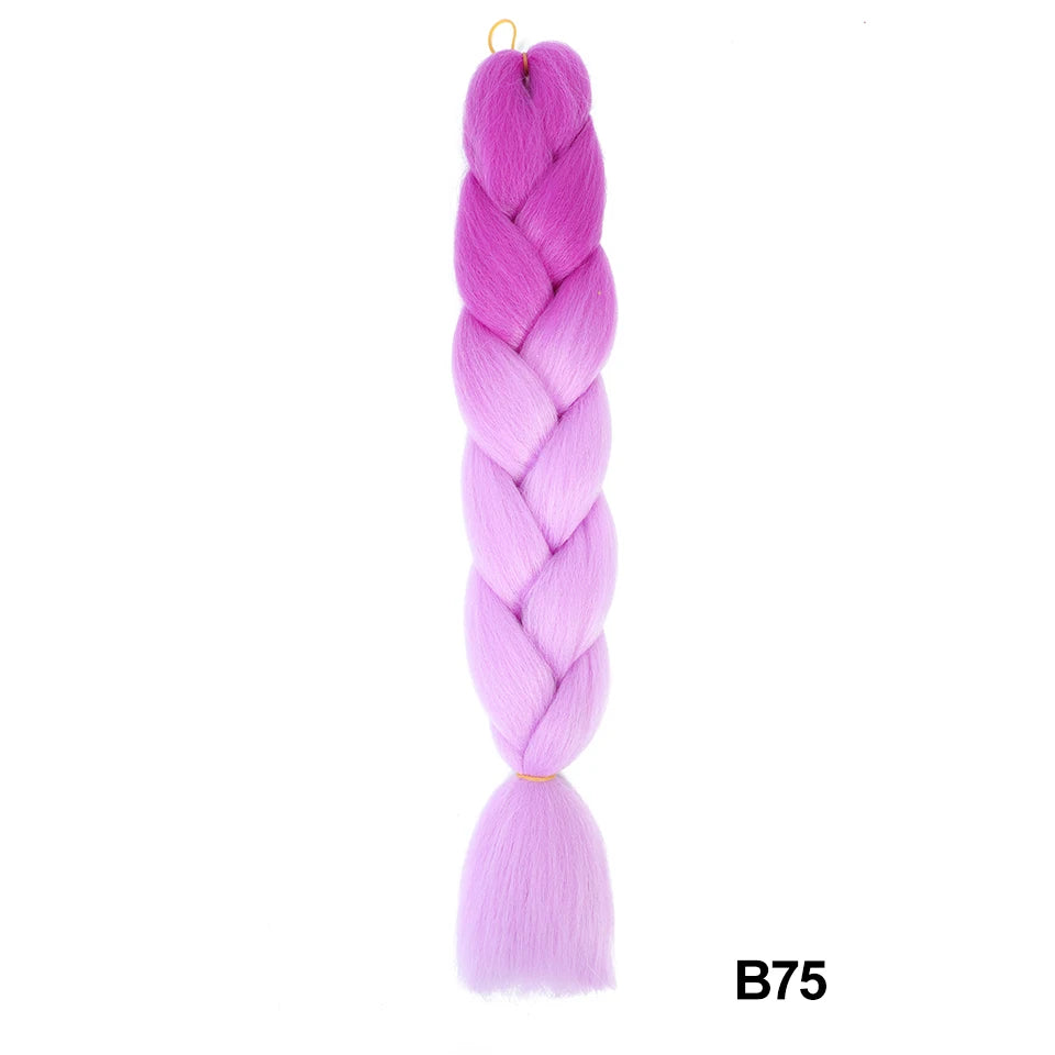 Synthetic 24 Inch 100g Ombre Jumbo Braiding Hair – Kanekalon Twist Extensions