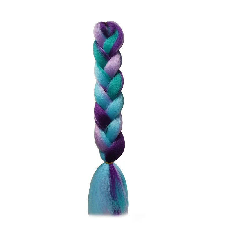 Synthetic 24 Inch Jumbo Braiding Hair – Afro Ombre Yaki Straight Crochet & Box Braids