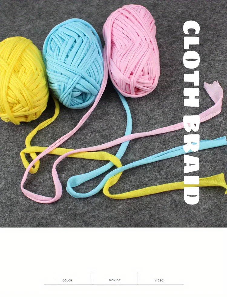 3PC 300g Thick Fabric Yarn – Soft Colored DIY Yarn for Carpets, Bags, Toys & Slippers