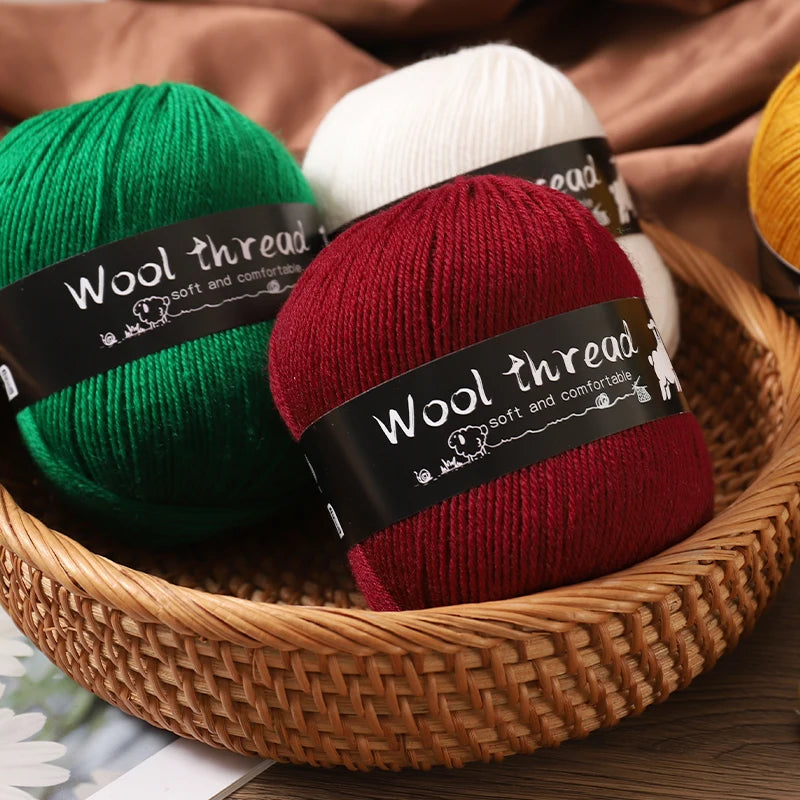 500g Multi-Color Medium-Fine Wool Yarn (6 Pack) – Hand-Knitting Yarn for Sweaters, Scarves & Hats