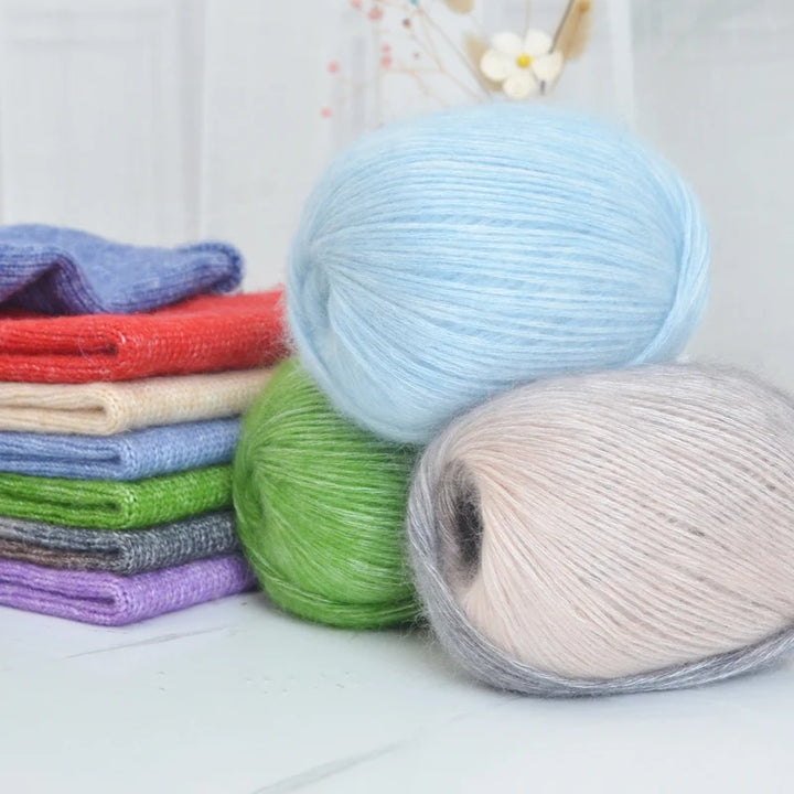 300g High-Quality Cashmere Yarn – Lightweight Multi-Color Yarn for Sweaters, Jackets, Scarves & Hats (6pcs Pack)