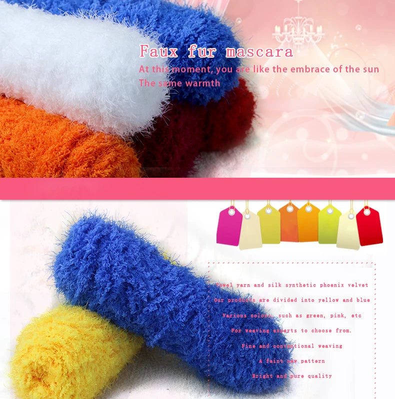 490g Imitation Fur Eyelash Yarn – Thick Roving Yarn for Sweaters, Shawls, Blankets & Cushions