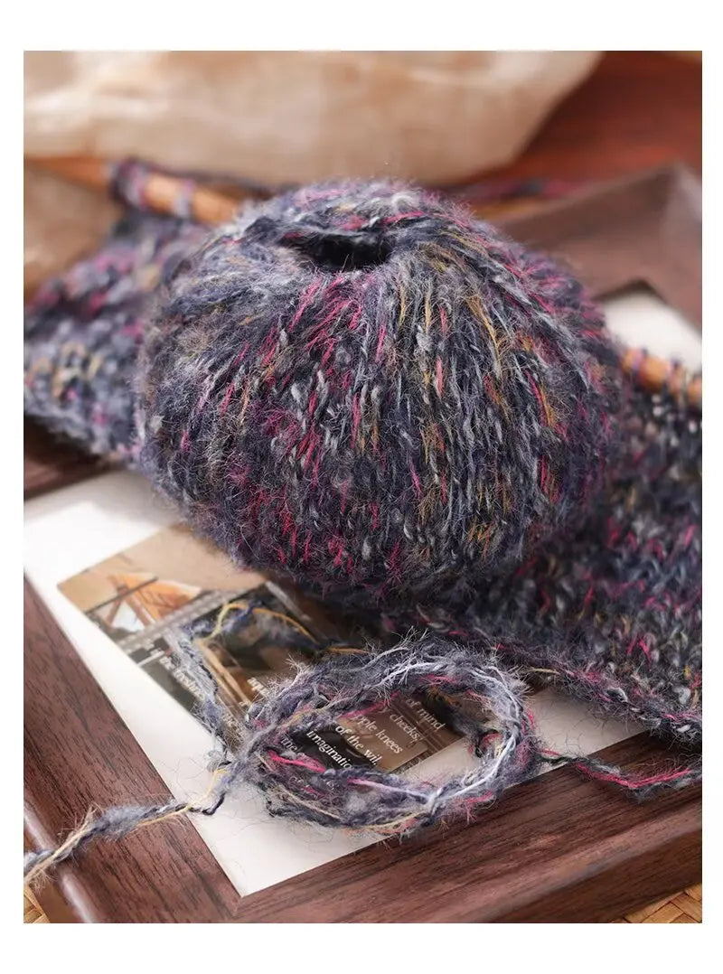 250g Colorful Mohair Alpaca Yarn Set (10 Pieces) – Soft Medium-Thick Yarn for Sweaters, Coats, Shawls & DIY Crafts