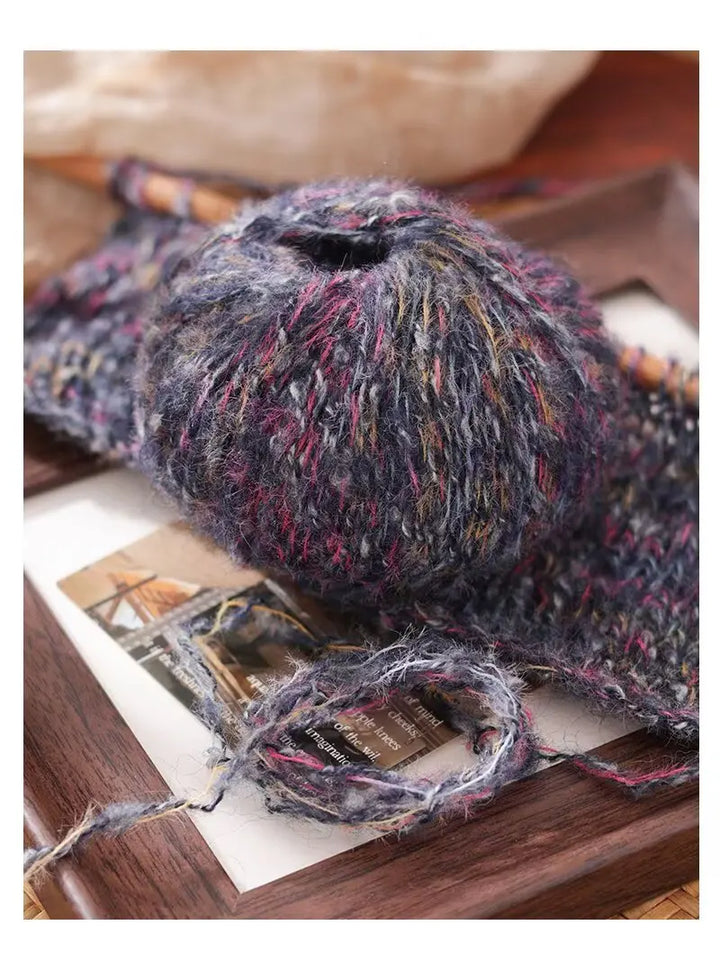 250g Colorful Mohair Alpaca Yarn Set (10 Pieces) – Soft Medium-Thick Yarn for Sweaters, Coats, Shawls & DIY Crafts