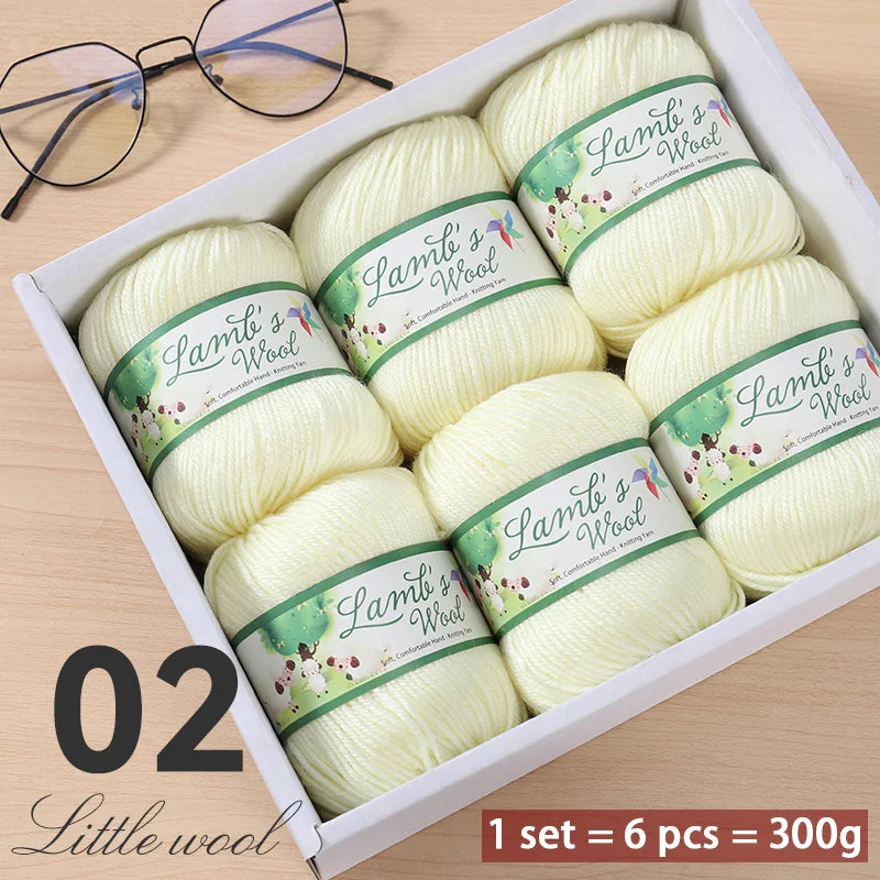 Very Soft Lamb Wool Yarn – Medium-Thick High-Quality Wool for Knitting Sweaters, Scarves & Accessories