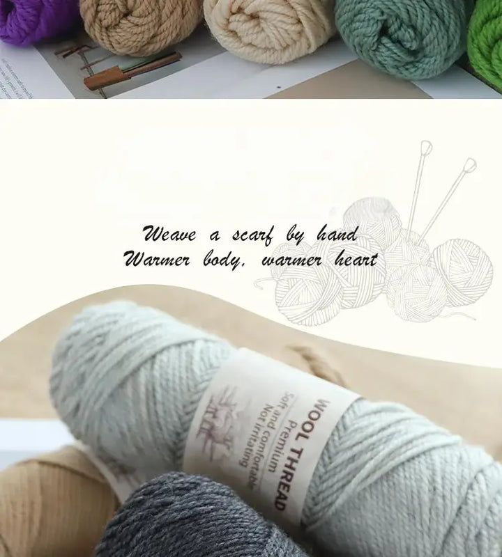 500g Thick Alpaca Wool Yarn – 245 Needle Knitting Yarn for Sweaters, Jackets & Accessories