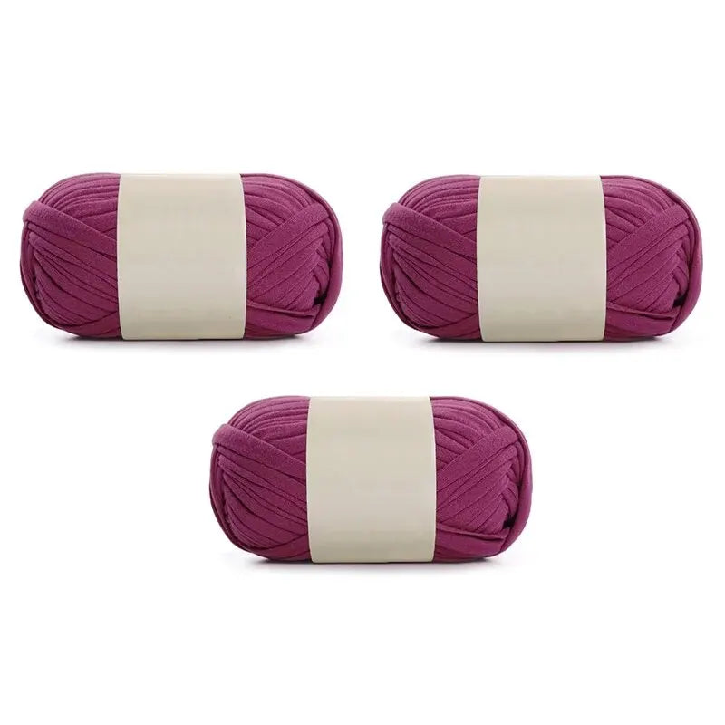 3PC 300g Thick Fabric Yarn – Soft Colored DIY Yarn for Carpets, Bags, Toys & Slippers