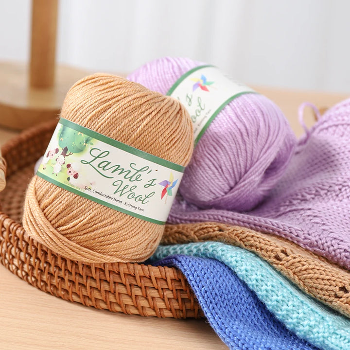 Very Soft Lamb Wool Yarn – Medium-Thick High-Quality Wool for Knitting Sweaters, Scarves & Accessories