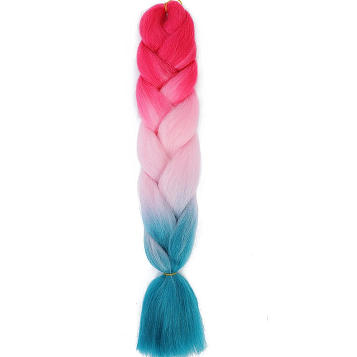 24 Inch Jumbo Box Braids Extensions – Synthetic Braiding Hair for Children (Pink, Purple, Yellow, Gray)