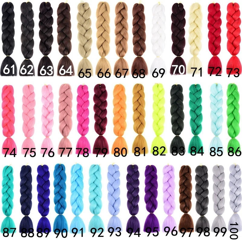 24 Inch Synthetic Jumbo Braiding Hair – Yaki Straight Box Braid Extensions for Dreadlocks & Twists