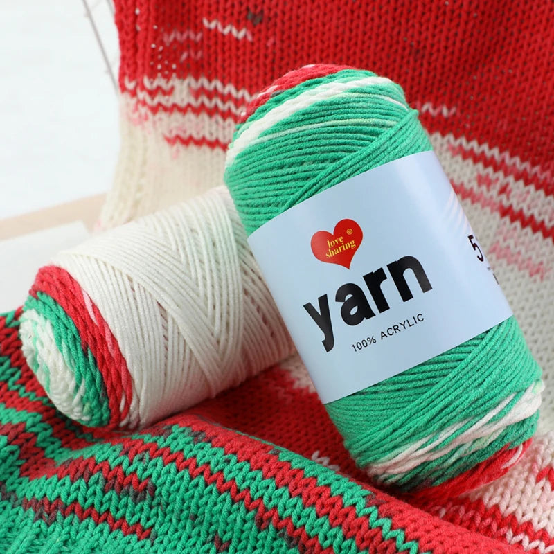 300g Rainbow Gradient Acrylic Yarn Set (3 Pieces) – Medium-Thick Knitting Yarn for Sweaters, Scarves, Hats & DIY Crafts