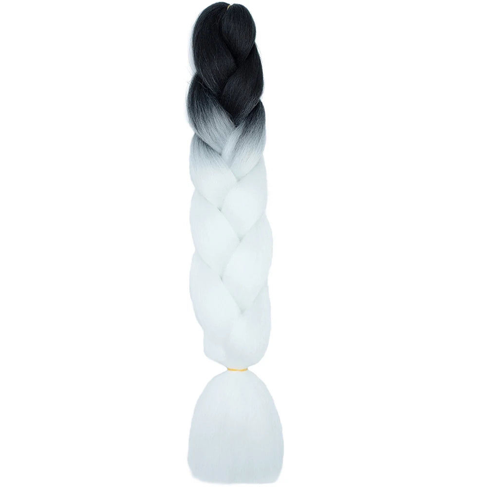 24 Inch Jumbo Braids Extensions – Synthetic Afro Ombre Kanekalon Braiding Hair for Children 22