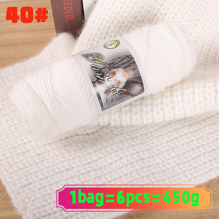 Thick Imitation Fur Yarn Ball – Soft DIY Knitting Yarn for Hats, Scarves, Coats & Shawls