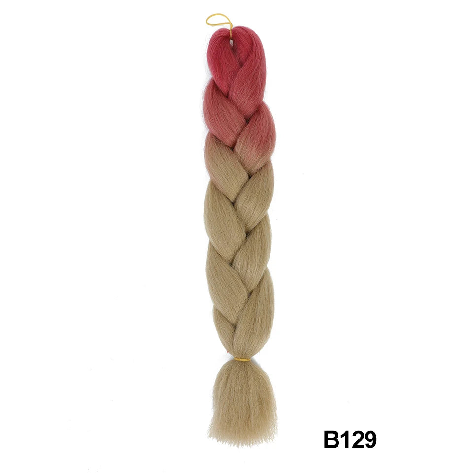 Synthetic 24 Inch 100g Ombre Jumbo Braiding Hair – Kanekalon Twist Extensions
