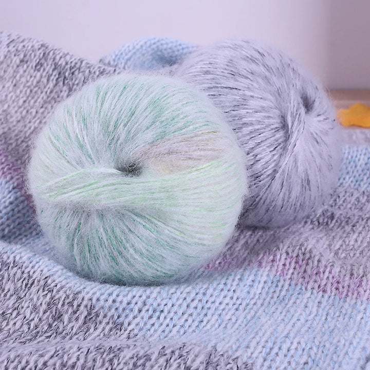 300g Gradient Alpaca Mohair Yarn Set (6 Pieces) – Soft Lightweight Knitting Yarn for Sweaters, Shawls, Hats & Scarves