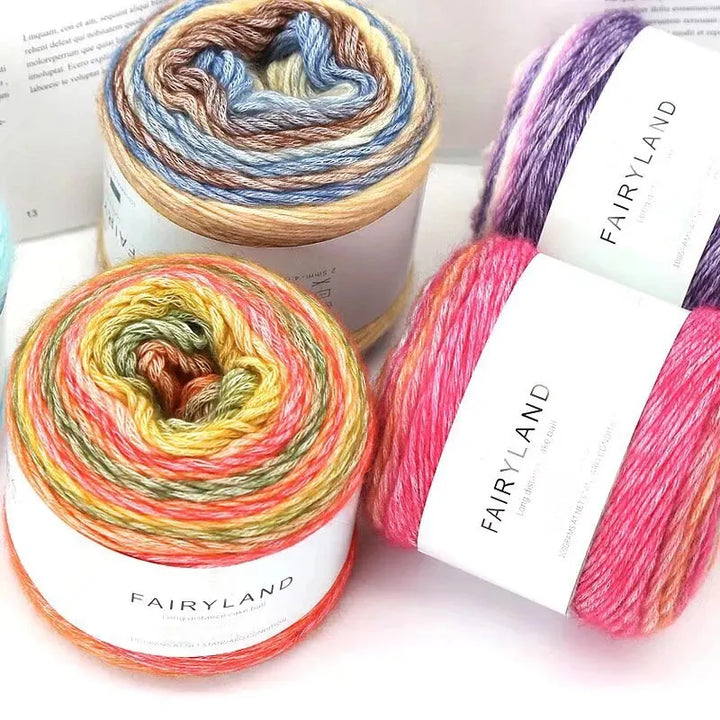 1pc 100g Gradient Rainbow Yarn – Soft Knitting & Crochet Yarn for Sweaters, Scarves, Hats & Shawls