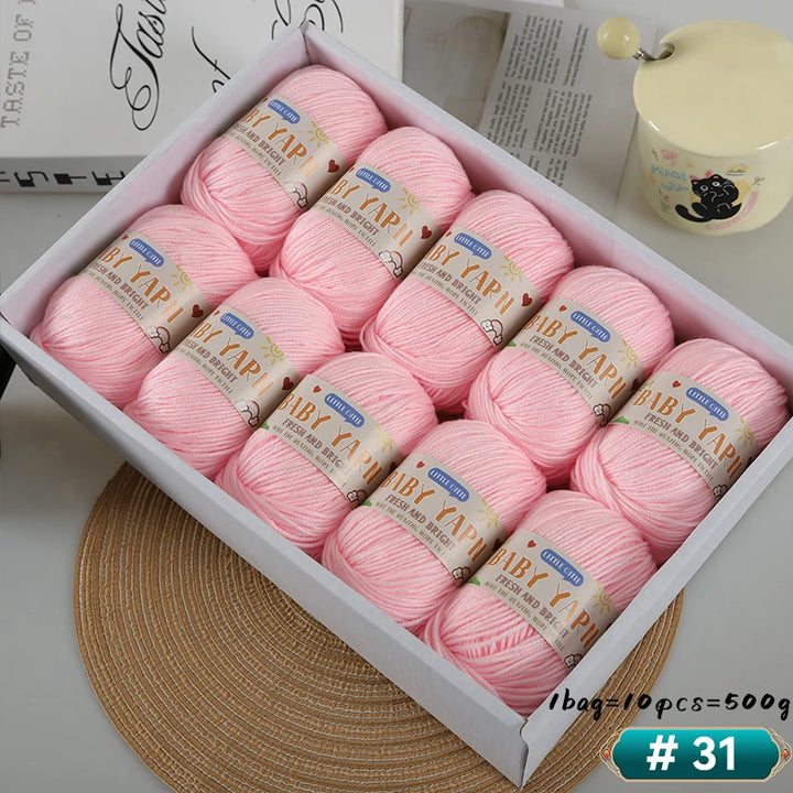 Soft Wool Blended 6-Strand Yarn – Skin-Friendly Knitting Yarn for Sweaters & Crafts