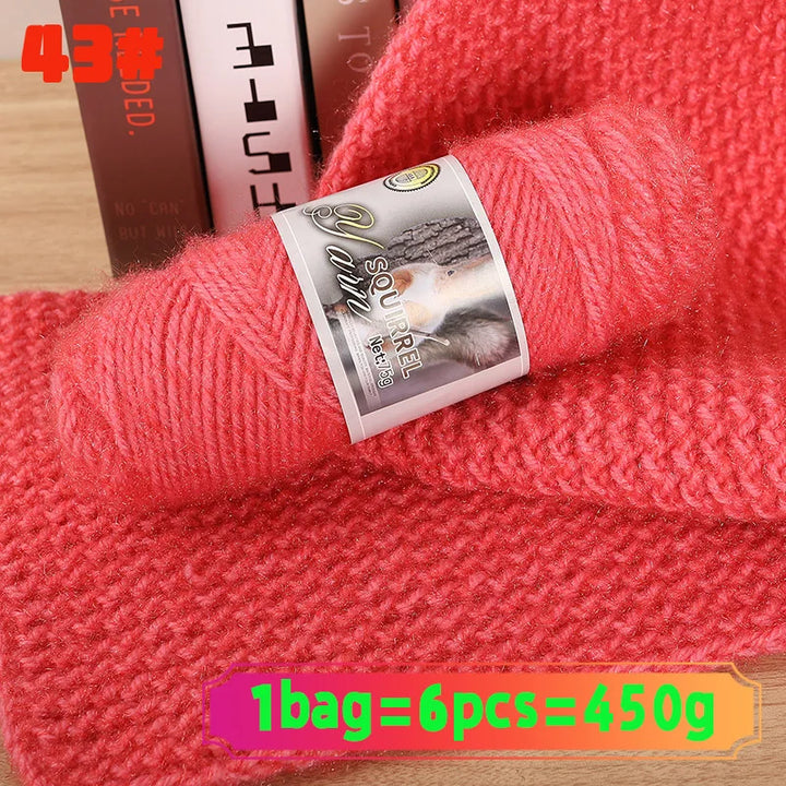 Thick Imitation Fur Yarn Ball – Soft DIY Knitting Yarn for Hats, Scarves, Coats & Shawls