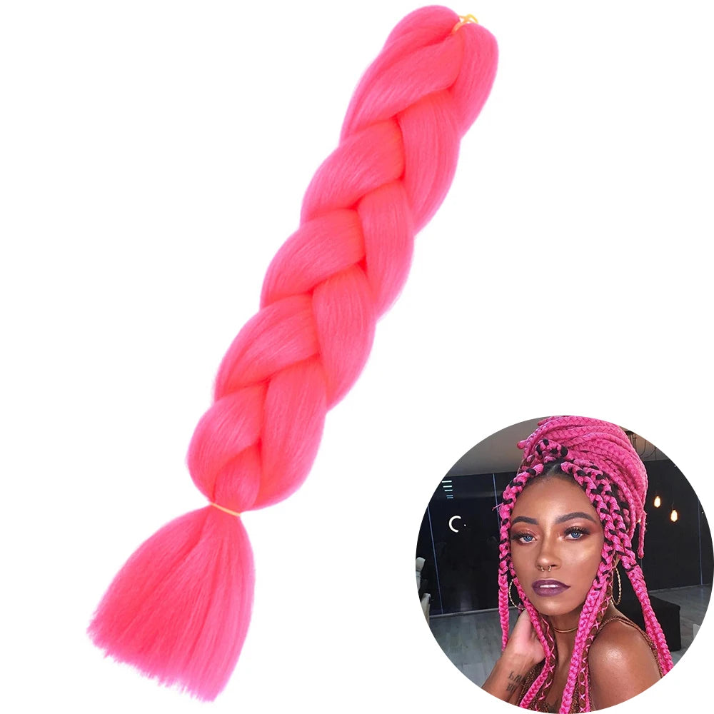 24” Synthetic Yaki Braids – Kanekalon Ombre Jumbo Braiding Hair Extensions 22