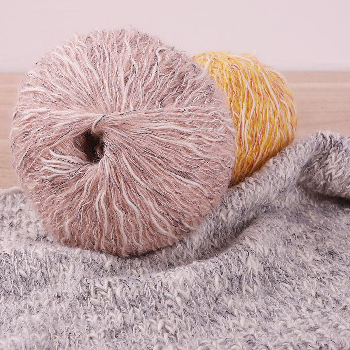 300g Bamboo Fiber Yarn – Fancy Thick & Thin Hand Knitting Yarn for Sweaters, Shawls, Hats & DIY Crafts (6pcs Pack)