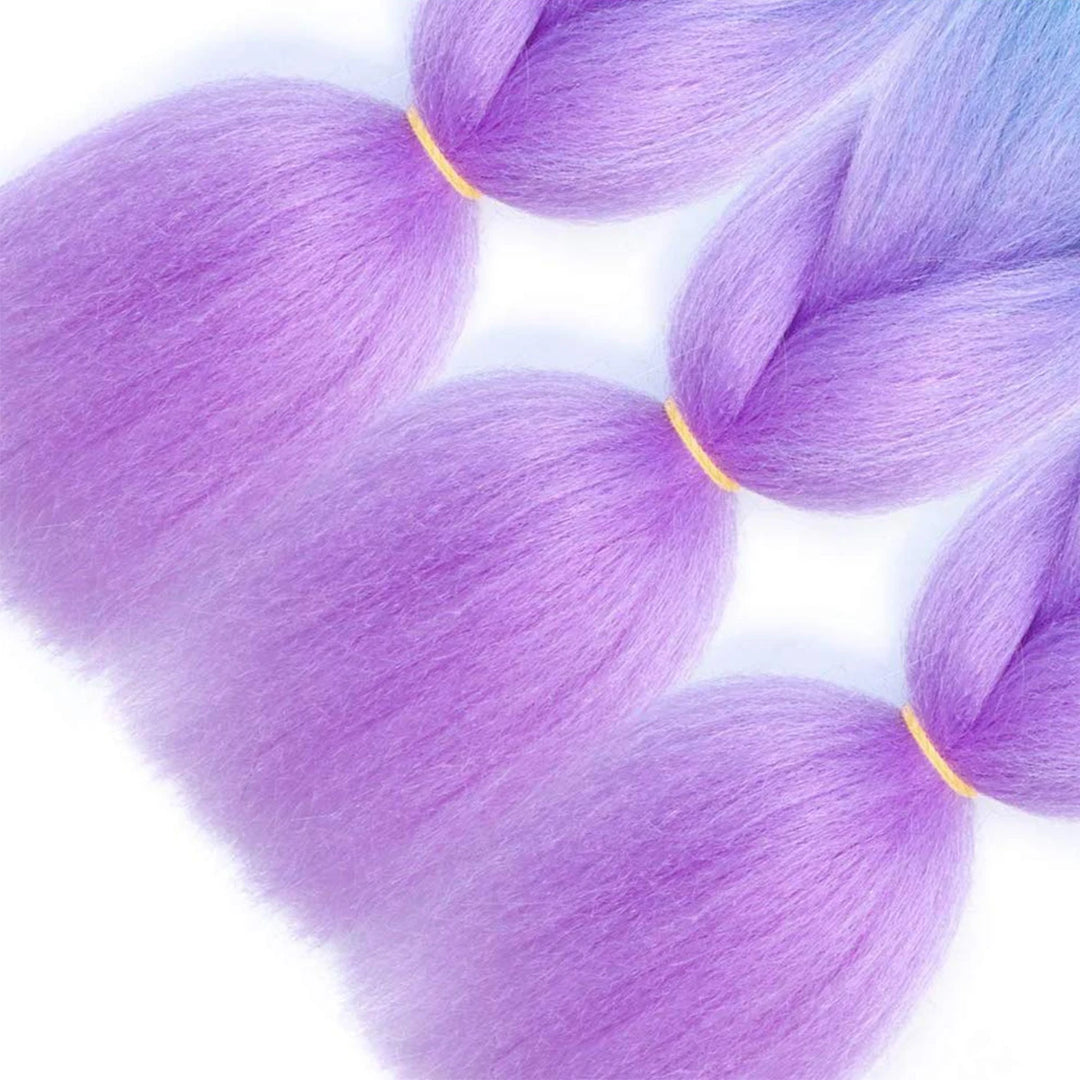 Synthetic African Ombre Braiding Hair – 3PCS Pre-Stretched High Temperature Fiber