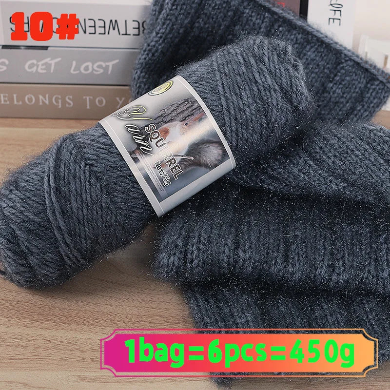 Thick Imitation Fur Yarn Ball – Soft DIY Knitting Yarn for Hats, Scarves, Coats & Shawls