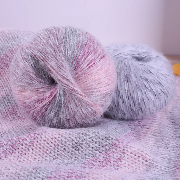 300g Gradient Alpaca Mohair Yarn Set (6 Pieces) – Soft Lightweight Knitting Yarn for Sweaters, Shawls, Hats & Scarves