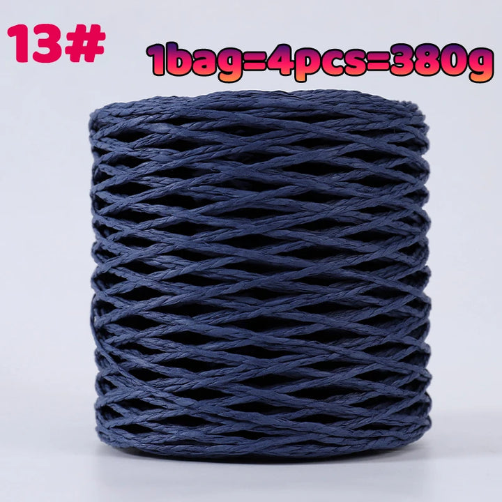 380g Bamboo Fiber Raffia Yarn – Straw Paper Yarn for Summer Hats, Bags & DIY Crafts