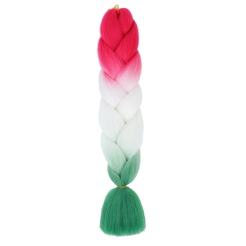 Synthetic 24 Inch Jumbo Braiding Hair – Afro Ombre Yaki Straight Crochet & Box Braids