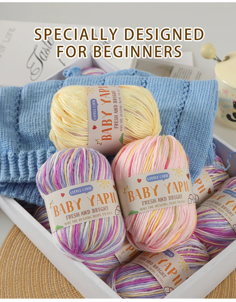 Soft Wool Blended 6-Strand Yarn – Skin-Friendly Knitting Yarn for Sweaters & Crafts