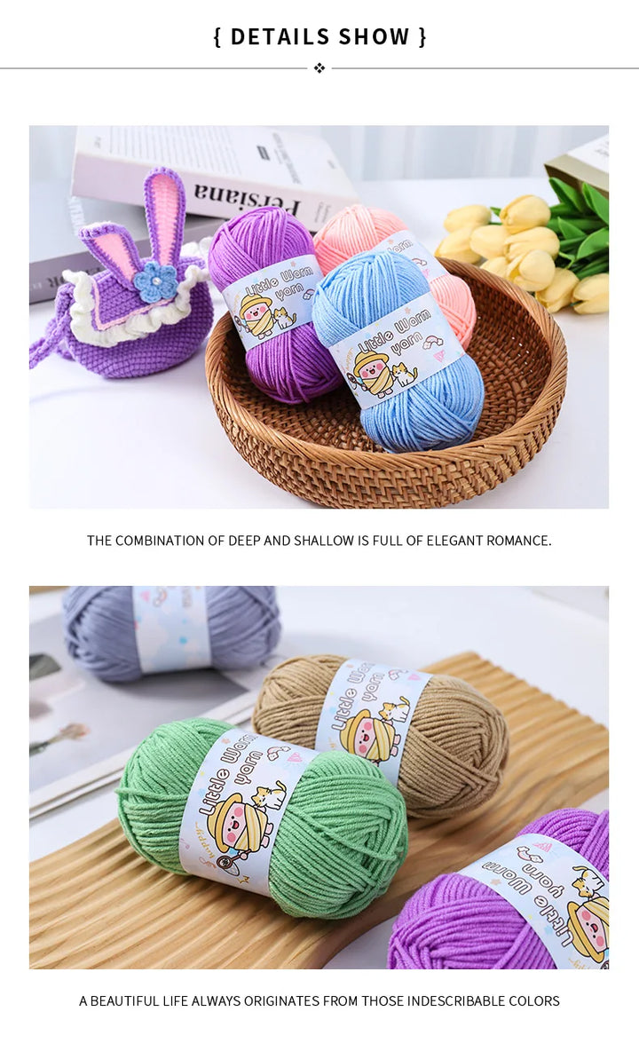 300g Medium-Thick Soft Yarn – DIY Hand-Knitting Yarn Balls for Sweaters, Hats & Crafts (6 Pieces / Pack)