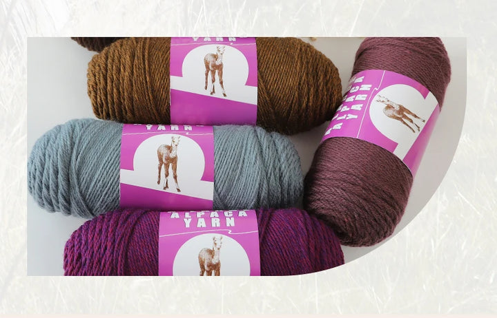 Large Skeins of Medium-Thick Alpaca Yarn – Beginner-Friendly Knitting Yarn for Sweaters, Scarves & Gloves