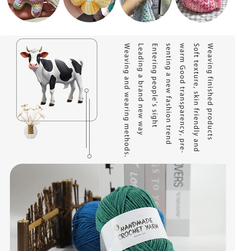 High-Quality 4-Ply Acrylic Yarn – Soft & Lightweight Knitting Yarn for Sweaters, Scarves, Coats, Gloves & DIY Crafts