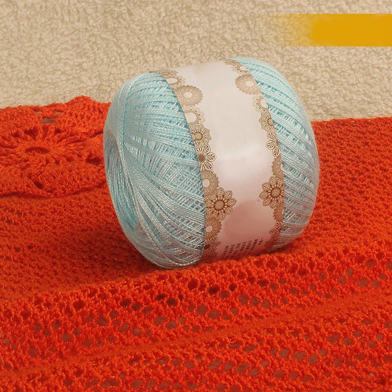 200g No. 8 Pearl Lace Yarn (4 Skeins) – Fine Crochet & Knitting Yarn for Shawls, Summer Sweaters, Scarves & Hats