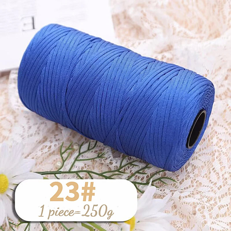 250g Lightweight Flat Ribbon Yarn – Hollow Crochet Yarn for Summer Hats, Bags & DIY Crafts