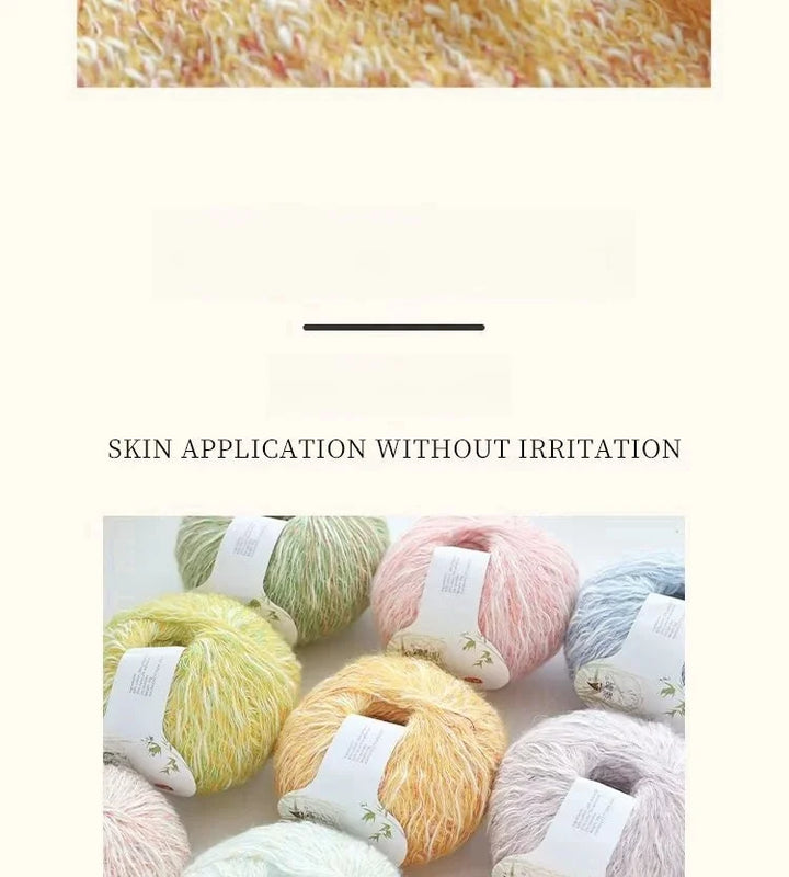 300g Bamboo Fiber Yarn – Fancy Thick & Thin Hand Knitting Yarn for Sweaters, Shawls, Hats & DIY Crafts (6pcs Pack)