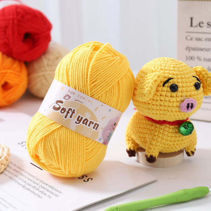 240g Medium-Thin Combed Yarn – Soft DIY Knitting & Crochet Yarn Balls (6 Pieces / Pack)