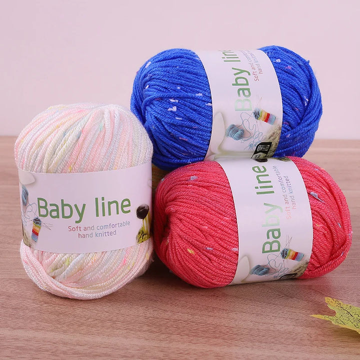 480g Star Dot Multicolor Yarn – Medium-Thick Knitting Yarn for Sweaters, Scarves & Hats (10 Pieces/Pack)