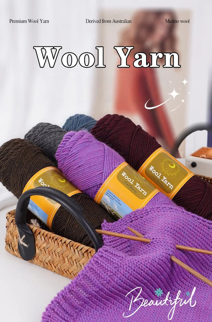 500g Colorful Alpaca Yarn – Thick Knitting Yarn for Sweaters, Coats, Scarves, Hats & Winter DIY Crafts