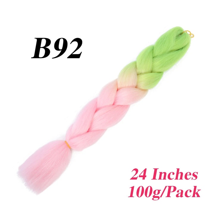 24 Inch Jumbo Braiding Hair – Afro Ombre Synthetic Extensions for Children’s Braids (100g) 33