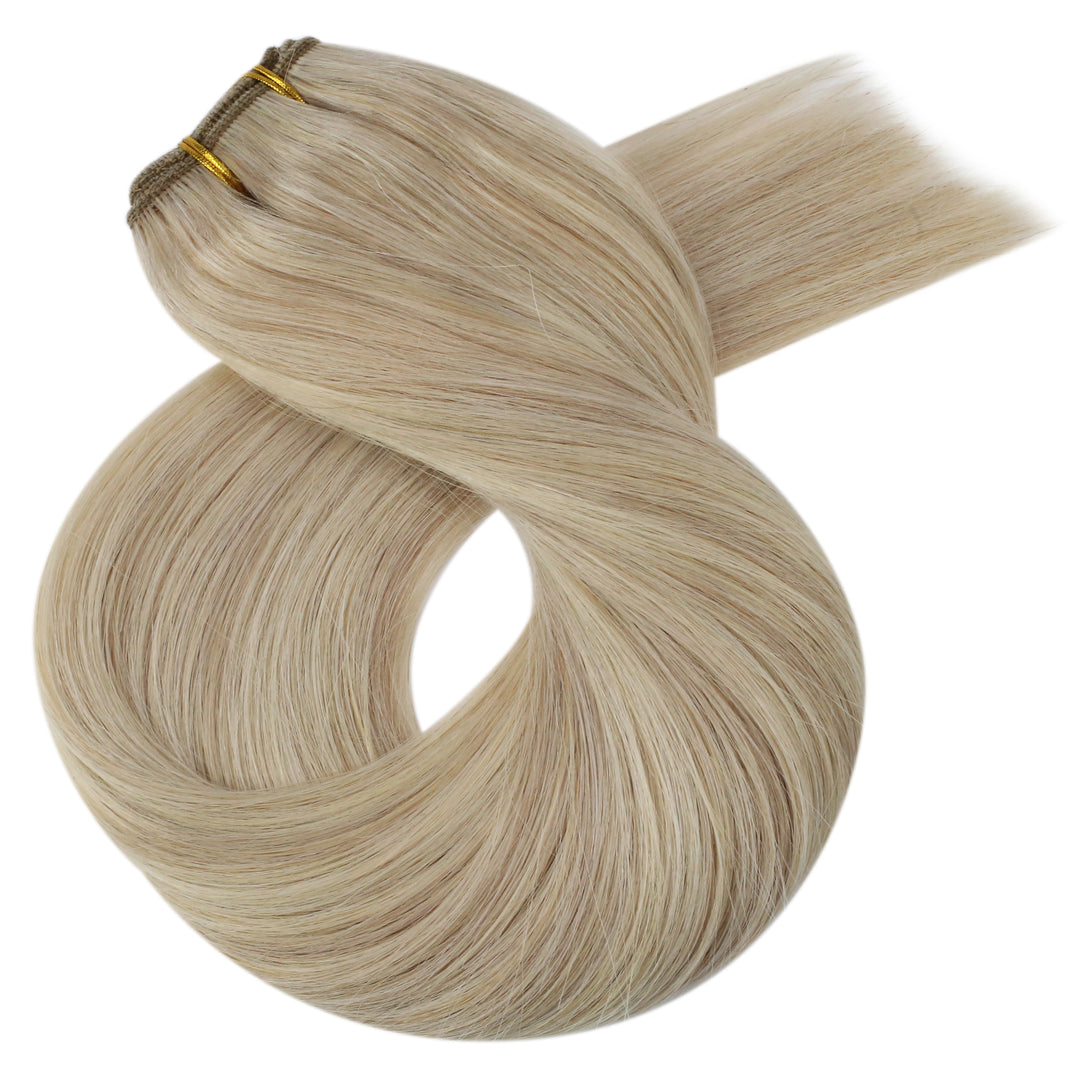 100% Remy Human Hair Bundles – Straight Sew-In Weft Extensions (100g, Double Weft)