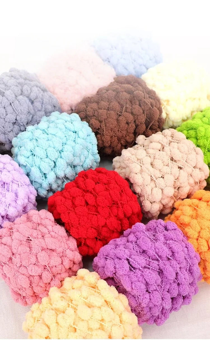 Super Soft Bean Yarn – Plush Polyester Chunky Yarn for Blankets, Cushions, Hats & DIY Crafts (400g, 4pcs Pack)